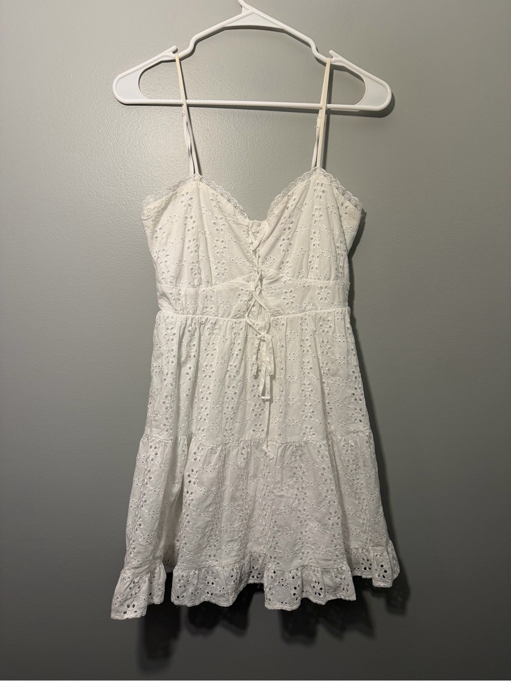 miami White Eyelet Mini Dress